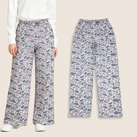 Adult Women Pockets Pants Southern Grey Camo Bottom
