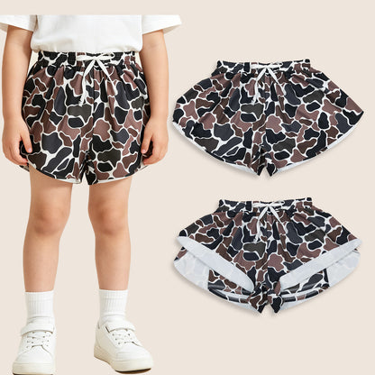 Adult Women Dark Brown Camo Yoga Southern Shorts Bottoms