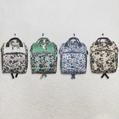 Sibling Baby Boys Kids Camo Print Zipper Backpack School Hunting Bag