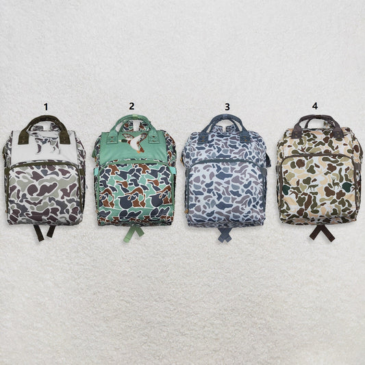 Sibling Baby Boys Kids Camo Print Zipper Backpack School Hunting Bag