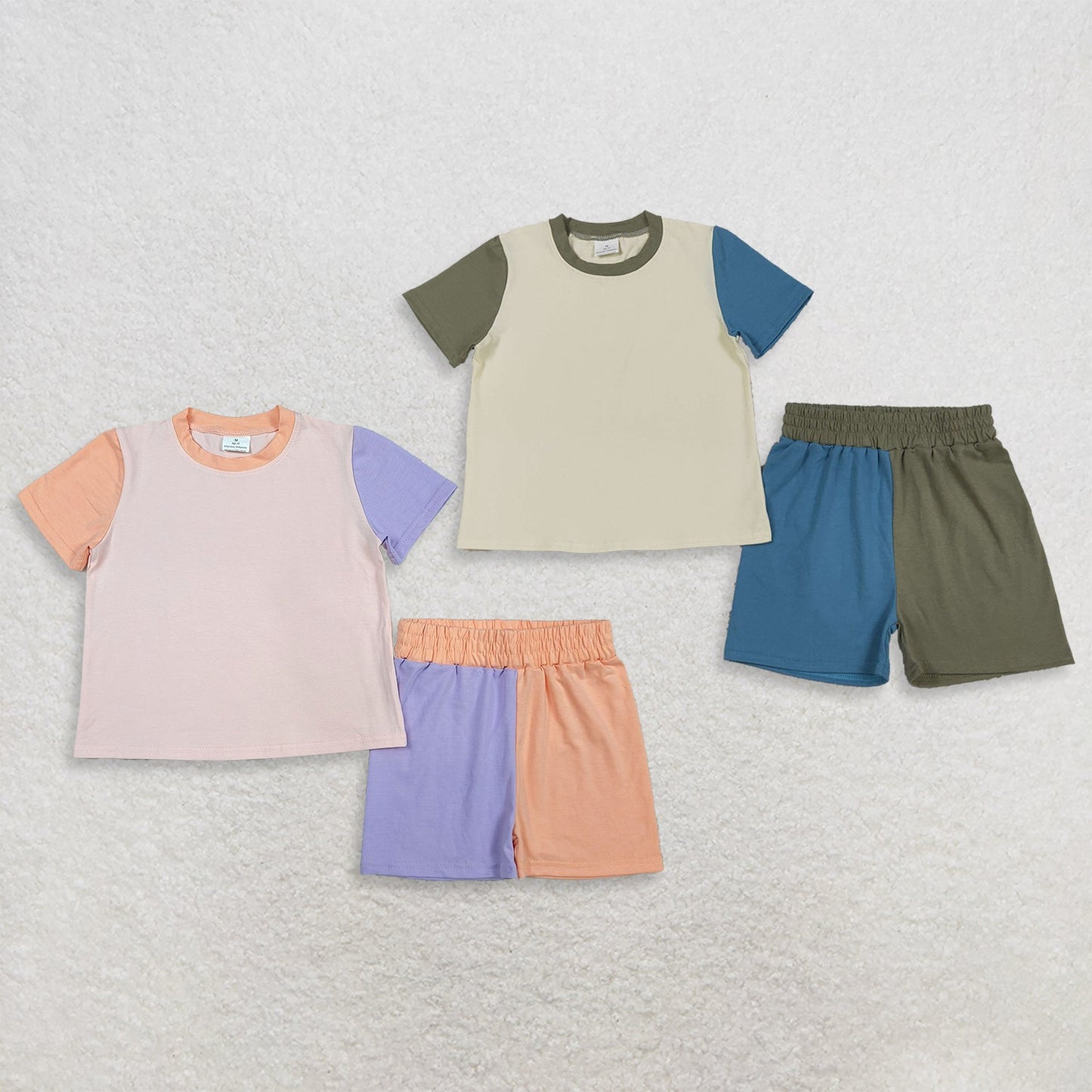 Sibling Baby Boys Girls Kids Short Sleeves Shirts Shorts Cotton Sets Summer Clothes