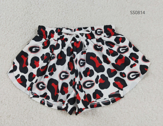 RTS Baby Girls Kids Leopard G Team Yoga Active Ruffle Shorts Bottom