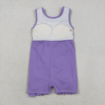 Baby Girls Kids Sleeveless Shorts Knee Length Purple Ruffle Dress Clothes