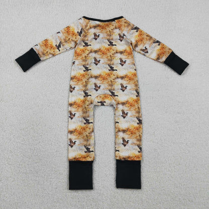 RTS Baby Boys Infant Long Sleeves Ducks Zipper Sleeper Romper