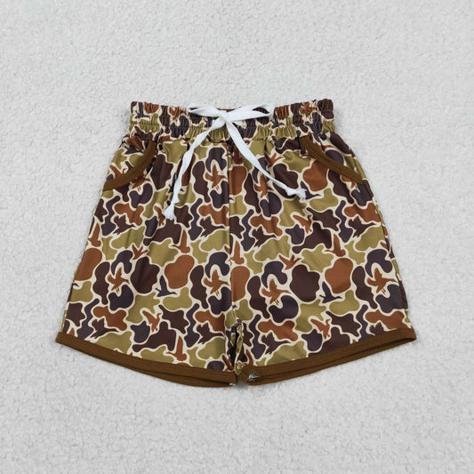 RTS Baby Boys Kids Ducks Green Brown Camo Pockets Shorts Summer Bottom