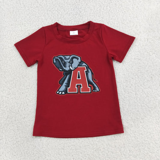 Baby Boy Kids Short Sleeves Elephant Shirt Team Clothes