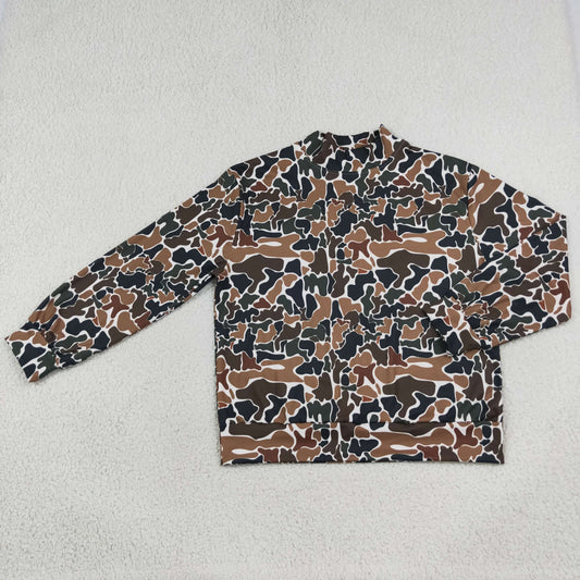 Adult Women Long Sleeves Camo Shirt Tops Pullover Yoga Active Clothes