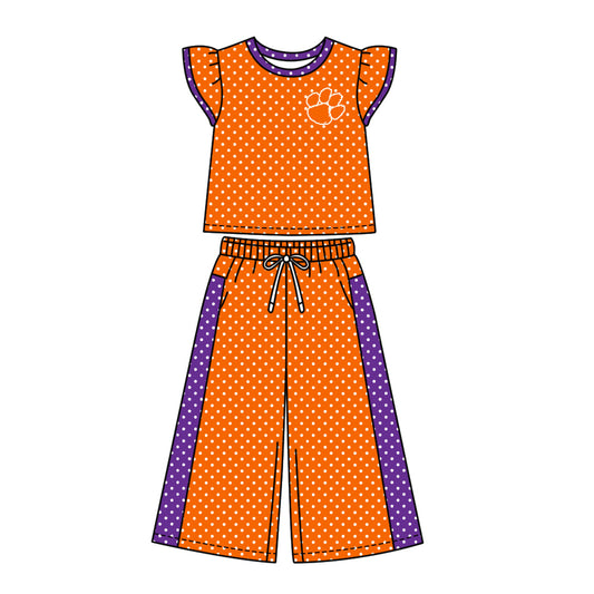 Moq 5 Baby Girls Kids Short Sleeves Shirt Pants Team Set Clothes