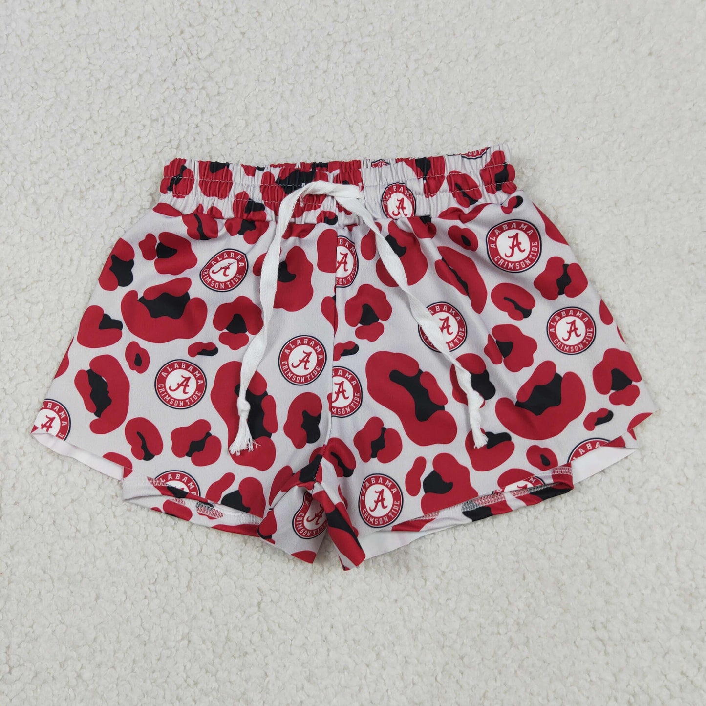 Baby Girls Kids Red Leopard A Team Yoga Active Ruffle Shorts Bottom