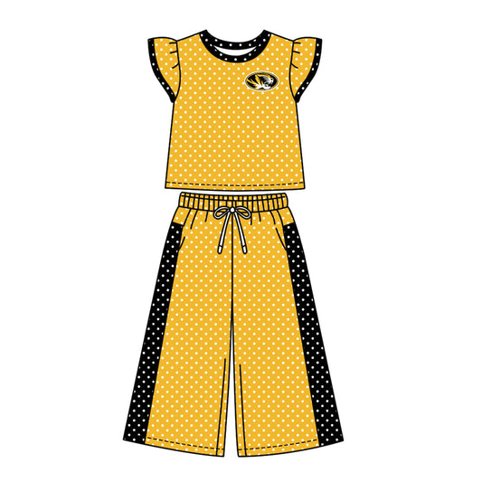 Moq 5 Baby Girls Kids Short Sleeves Shirt Pants Team Set Clothes