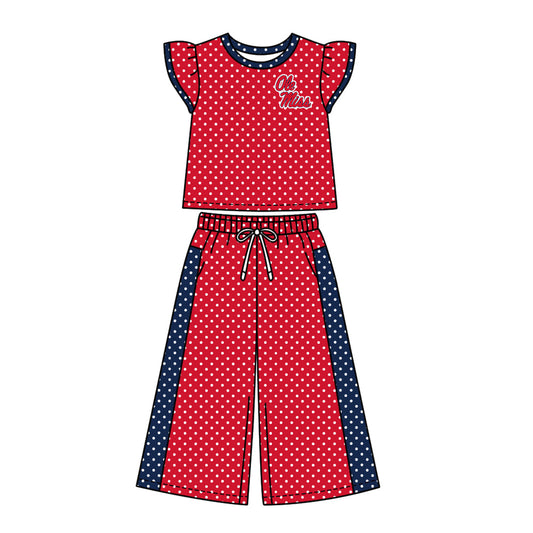 Moq 5 Baby Girls Kids Short Sleeves Shirt Pants Team Set Clothes