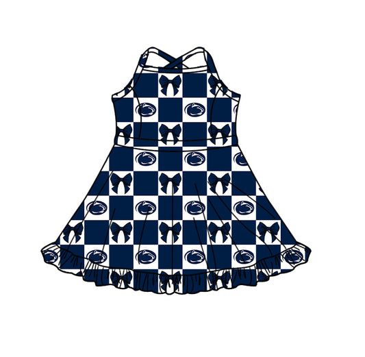 Moq 5 Custom Baby Girls Kids Straps Shorts Knee Length Team Dress Cheer Clothes