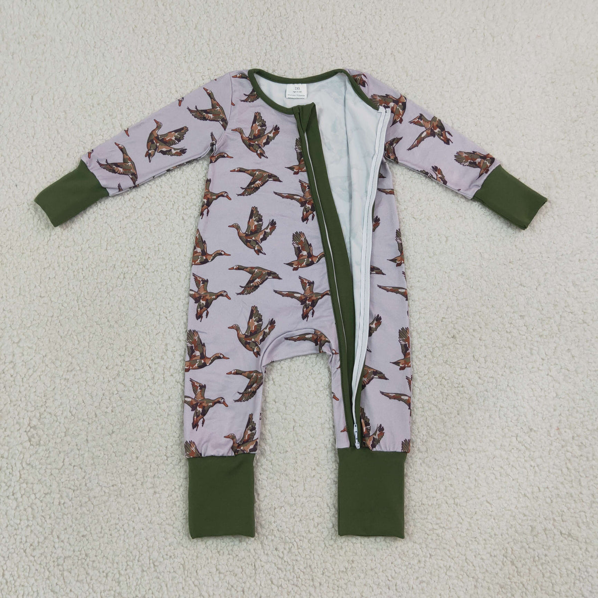 Sibling Baby Boys Girls Kids Long Sleeves Ducks Camo Print Romper Sets Pajamas Blankets Clothes