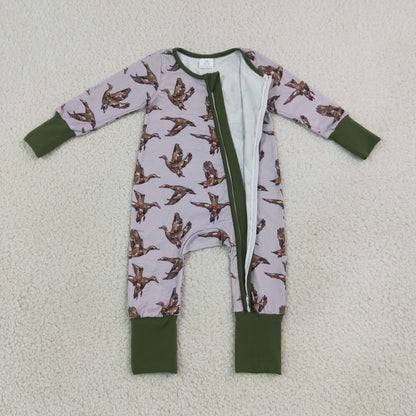 Sibling Baby Boys Girls Kids Long Sleeves Ducks Camo Print Romper Sets Pajamas Blankets Clothes