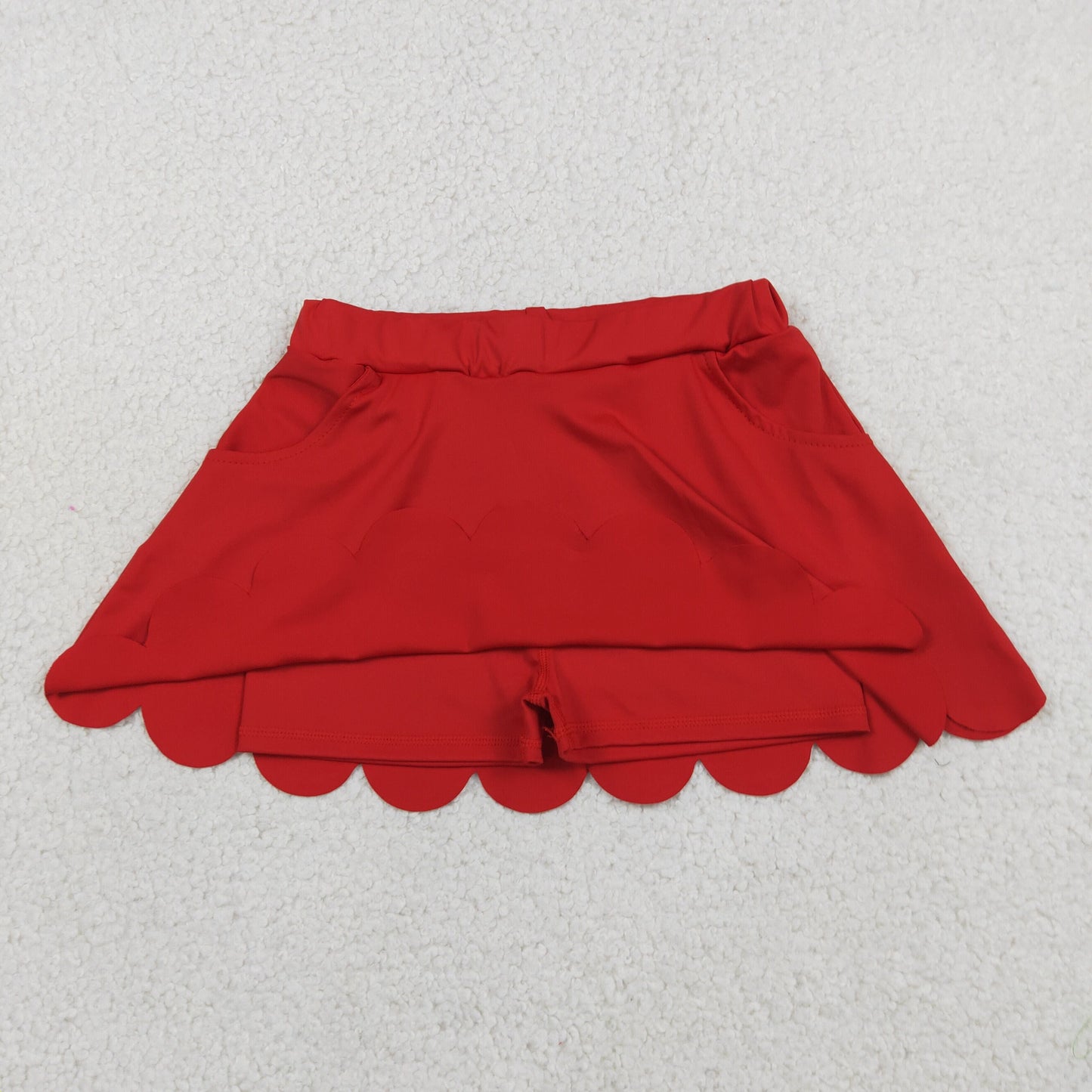 Baby Girls Kids Red Pockets Skirt Shorts Bottoms Yoga Active Clothes