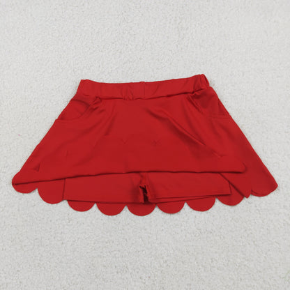 Baby Girls Kids Red Pockets Skirt Shorts Bottoms Yoga Active Clothes