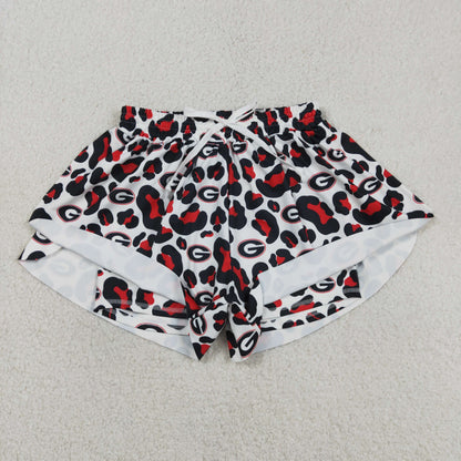 Sibling Baby Girls Adult Women G Leopard Team Yoga Active Ruffle Shorts Dress