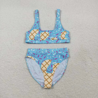 RTS Sibling Adult Family Men Blue Drip Sprinkles Trunks Women Swimsuit