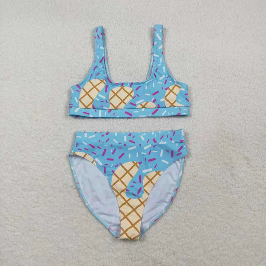 RTS Sibling Adult Family Men Blue Drip Sprinkles Trunks Women Swimsuit