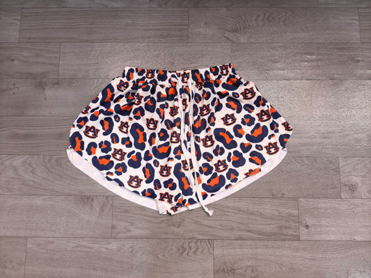 No moq Preorder Adult Women Leopard AU Team Yoga Active Ruffle Shorts Bottom