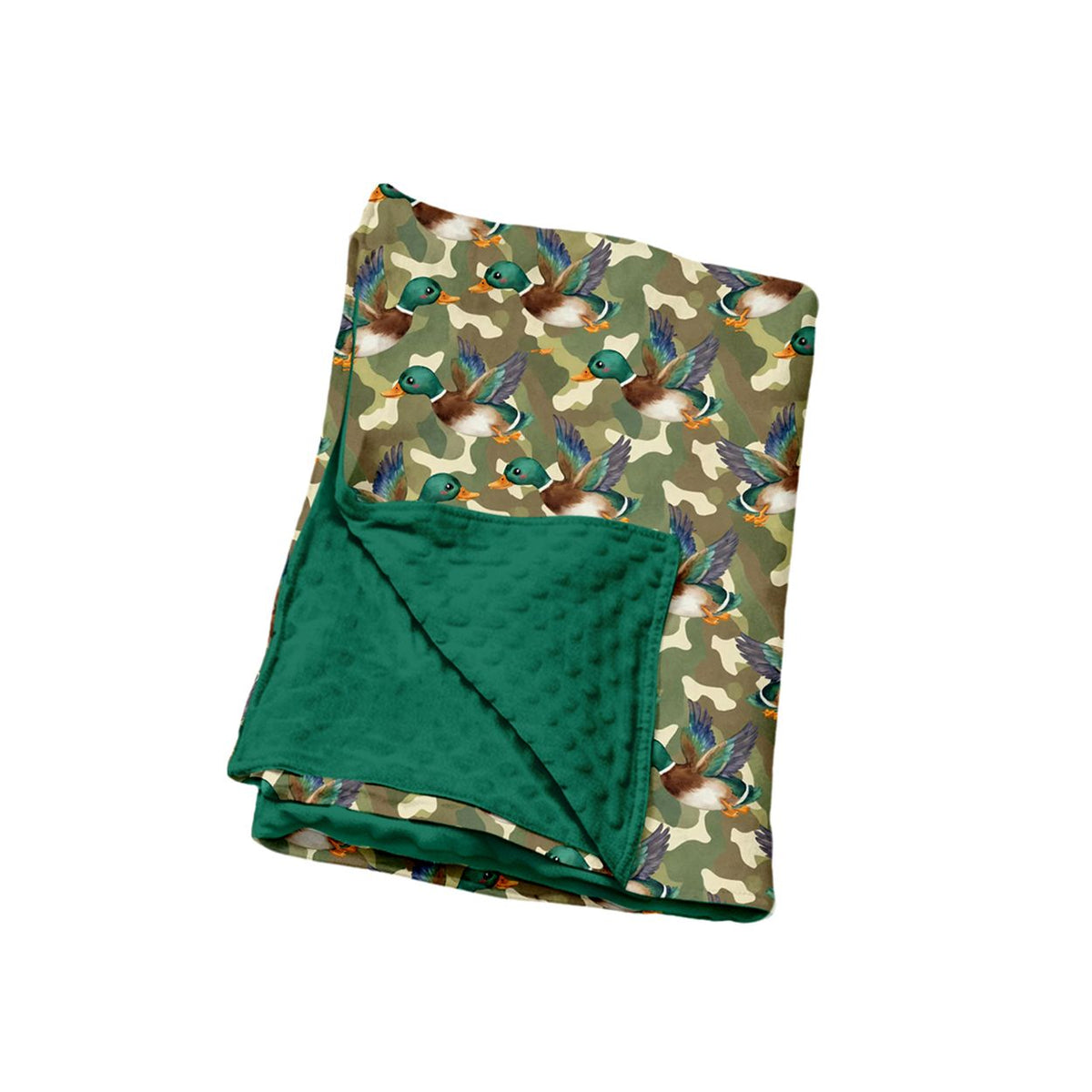 Moq 5 Preorder Baby Boys Toddler Ducks Camo Green Blanket