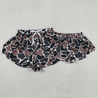 Sibling Family Kids Girls Adult Women Camo Yoga Southern Shorts Bottoms