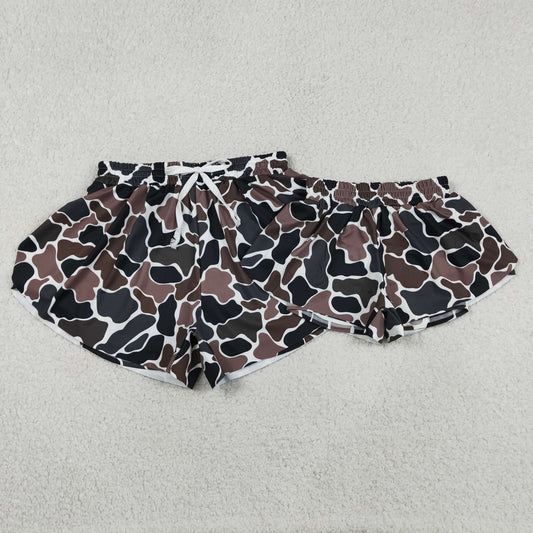 Sibling Family Kids Girls Adult Women Camo Yoga Southern Shorts Bottoms