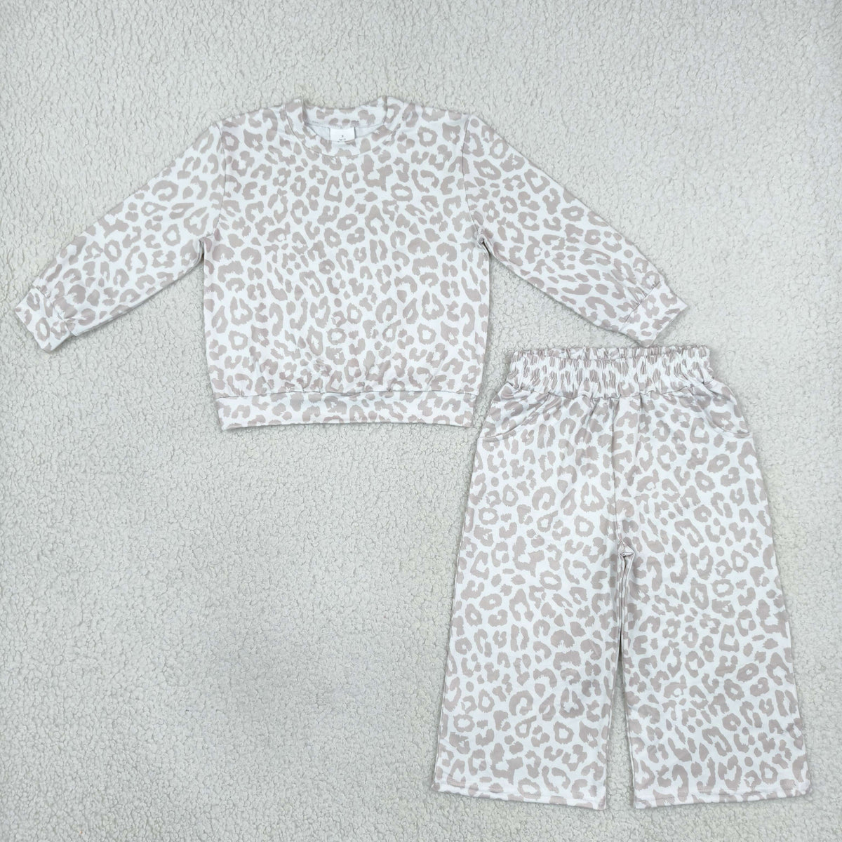 Baby Girls Kids Long Sleeves Shirt Leopard Pockets Pants Set Clothes RTS