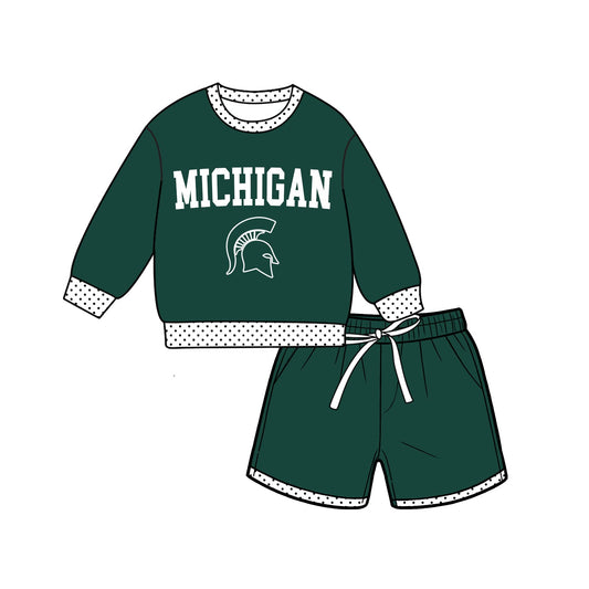 Moq 5 Baby Girls Kids Long Sleeves Shirt Shorts Team Set Clothes