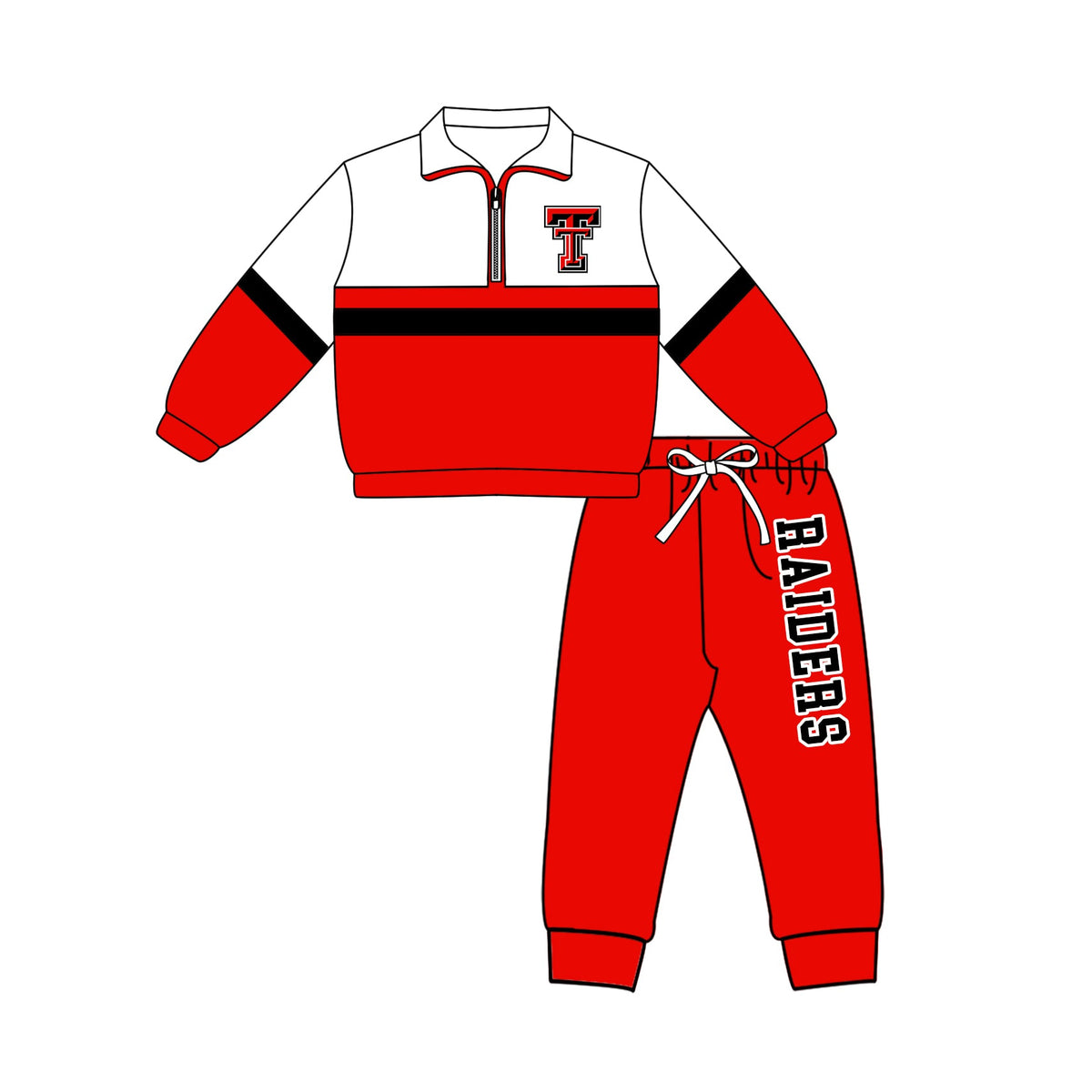 Moq 5 Baby Boys Toddler Long Sleeves Zipper Pullover Jogger Pants Team Clothes Set