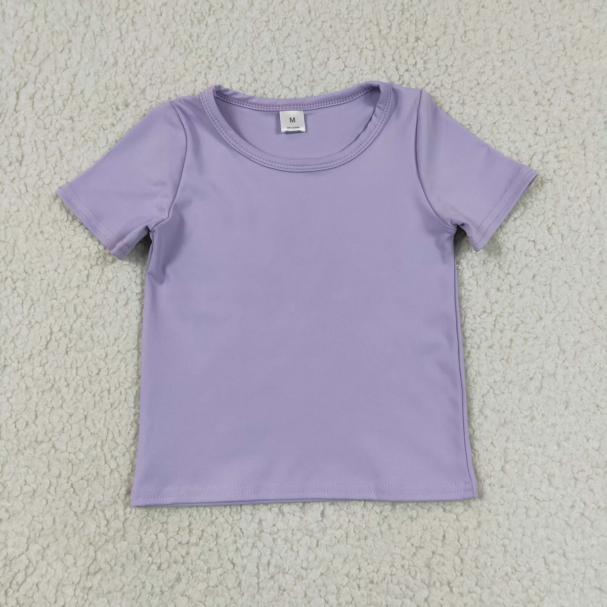 Baby Girls Kids Short Sleeves Lavender Shirt Yoga Active Tops Clothes