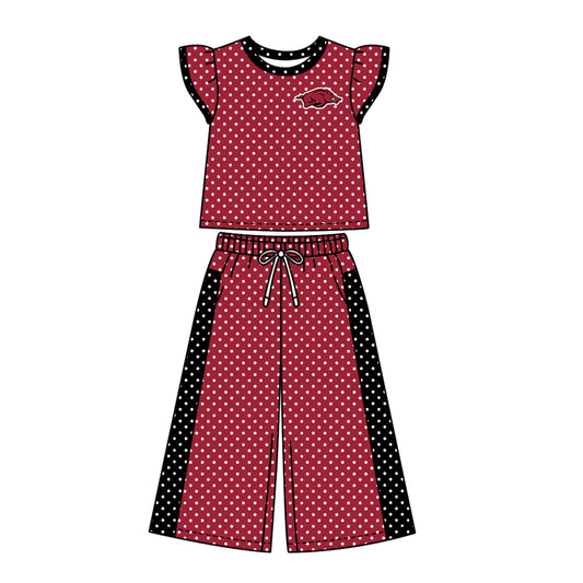 Moq 5 Baby Girls Kids Short Sleeves Shirt Pants Team Set Clothes