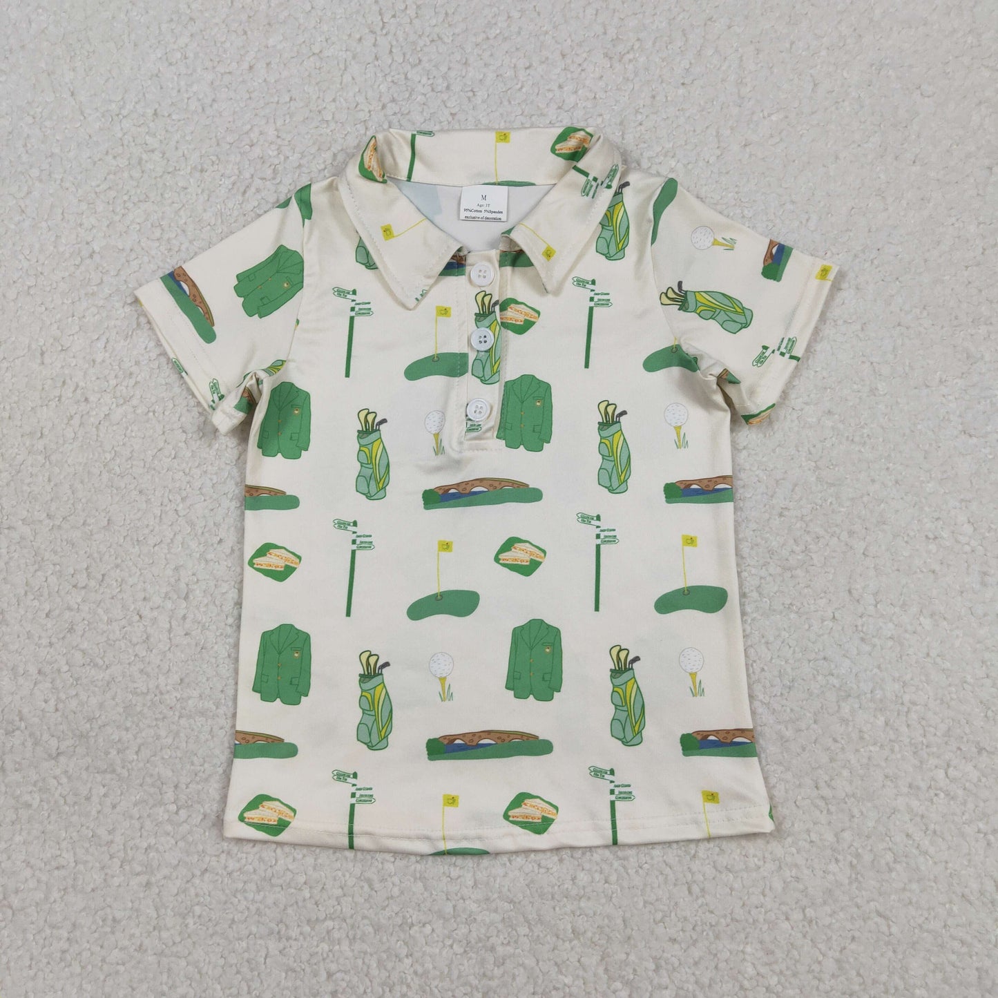 Baby Boys Kids Short Sleeves Golf Buttons Polo Shirt Tops