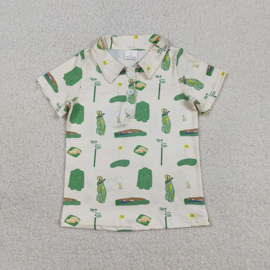Baby Boys Kids Short Sleeves Golf Buttons Polo Shirt Tops
