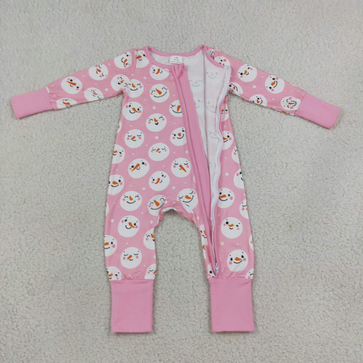 Sibling Baby Girls Kids Pink Long Sleeves Zipper Romper Sets Pajamas Blankets Christmas Clothes