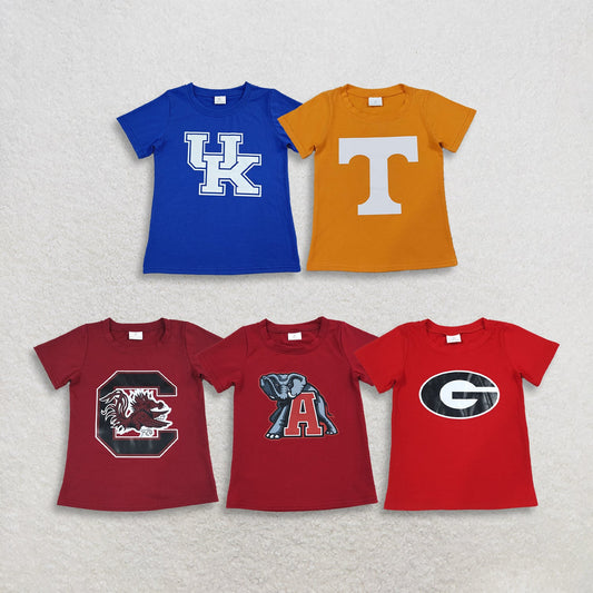 Sibling Baby Boy Kids Short Sleeves Cotton Shirts Tops Team Clothes