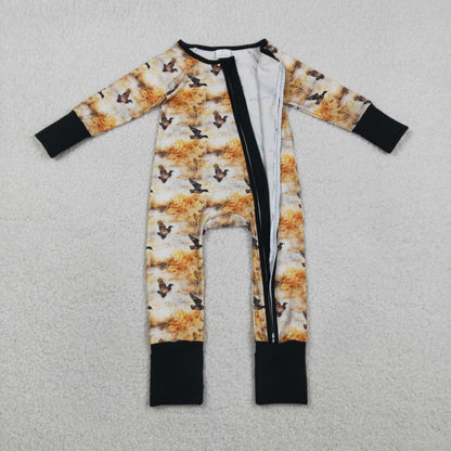 RTS Baby Boys Infant Long Sleeves Ducks Zipper Sleeper Romper