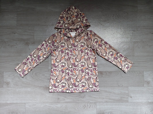 No moq Preorder Baby Boys Kids Rabbits Carrots Easter Pullover Shirt Camo Clothes