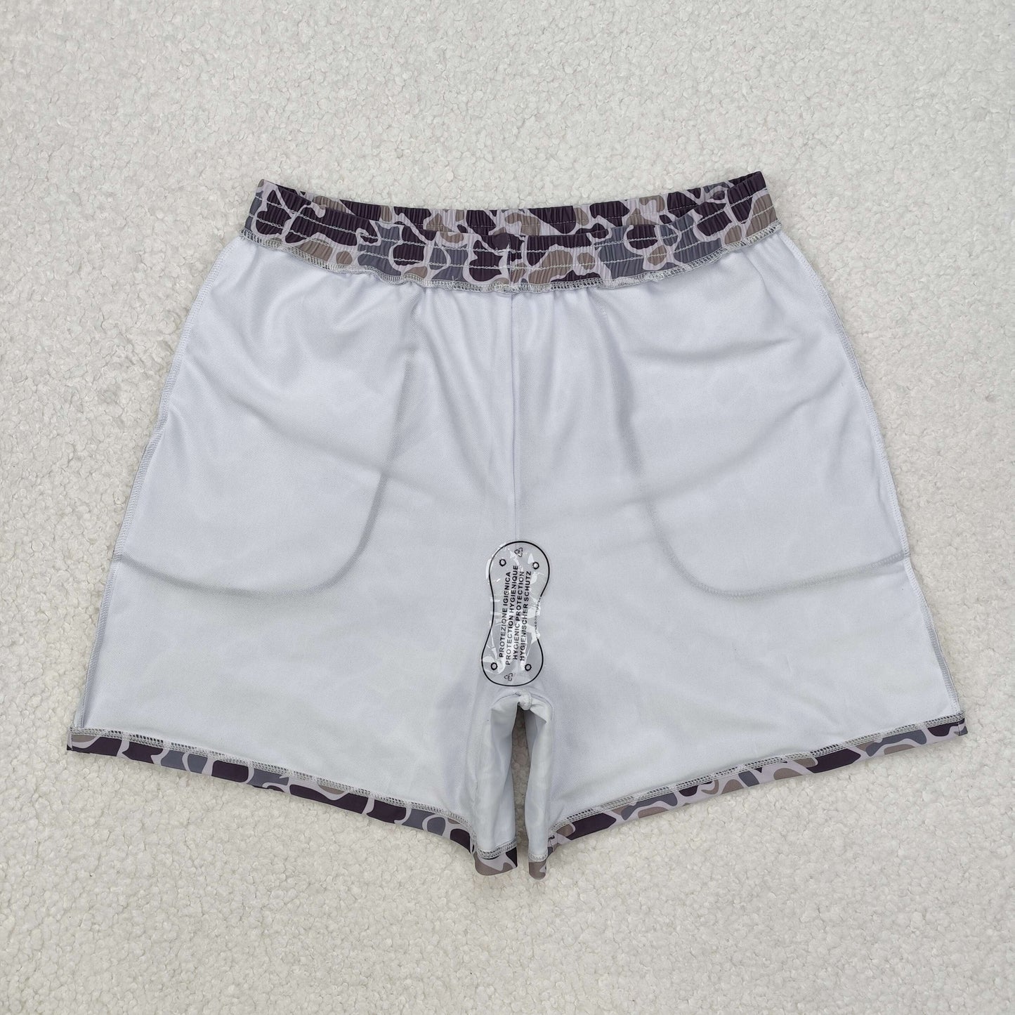 RTS Sibling Baby Boy Adult Swim Trunks Dark Grey Camo Hunting Pocket Shorts Daddy and Me Swimsuit Swimwear