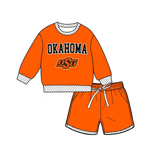 Moq 5 Baby Girls Kids Long Sleeves Shirt Shorts Team Set Clothes