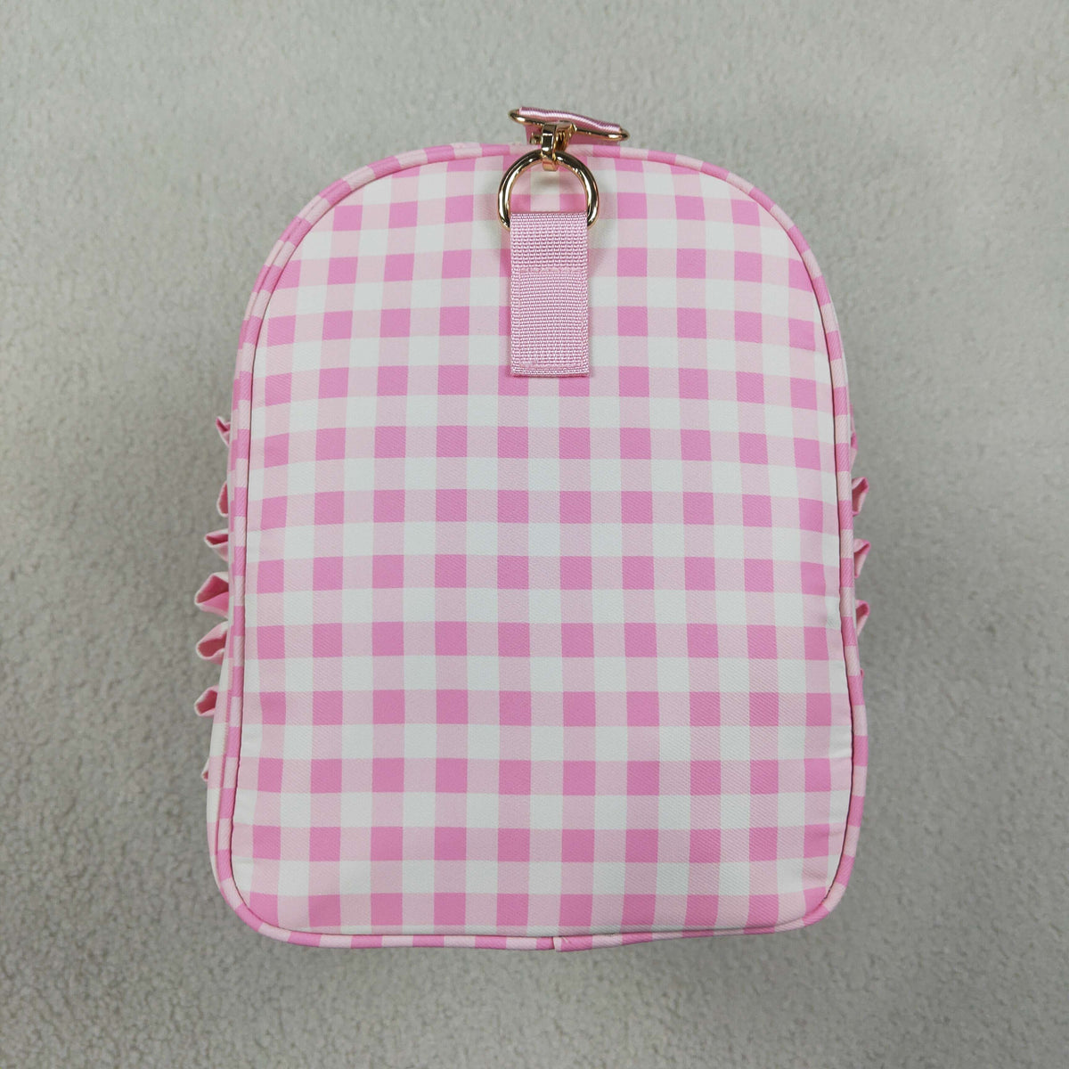 Baby Girls Kids Adult Bows Pink Plaid Travel Package Gym Ruffle Bags RTS