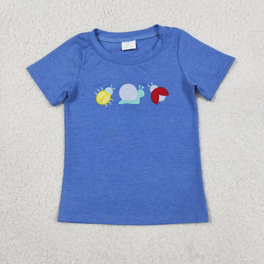 Sibling Baby Boys Girls Kids Short Sleeves Embroidery Animals Shirts Set Summer Clothes