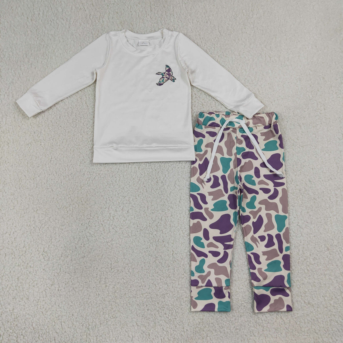 Baby Boys Kids Long Sleeves Duck Shirt Camo Pants Hunting Clothes Set