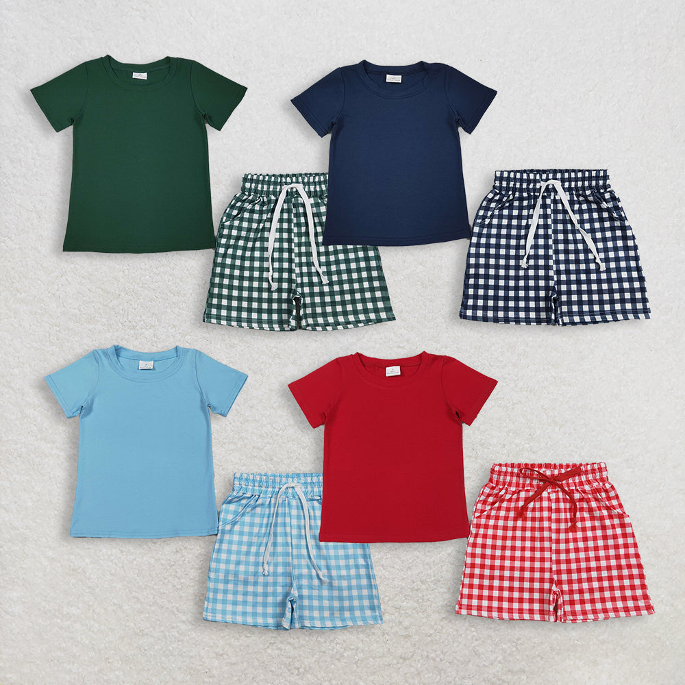 RTS Sibling Baby Boys Kids Short Sleeves Shirts Pockets Shorts Summer Sets Clothes