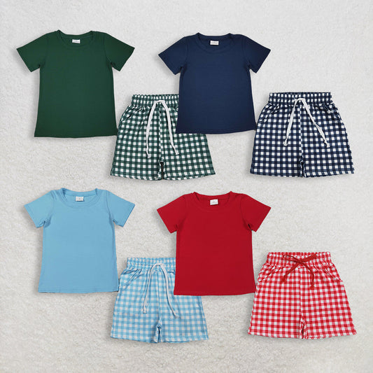 RTS Sibling Baby Boys Kids Short Sleeves Shirts Pockets Shorts Summer Sets Clothes