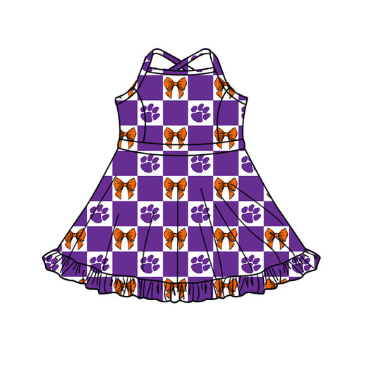 Moq 5 Custom Baby Girls Kids Straps Shorts Knee Length Team Dress Cheer Clothes