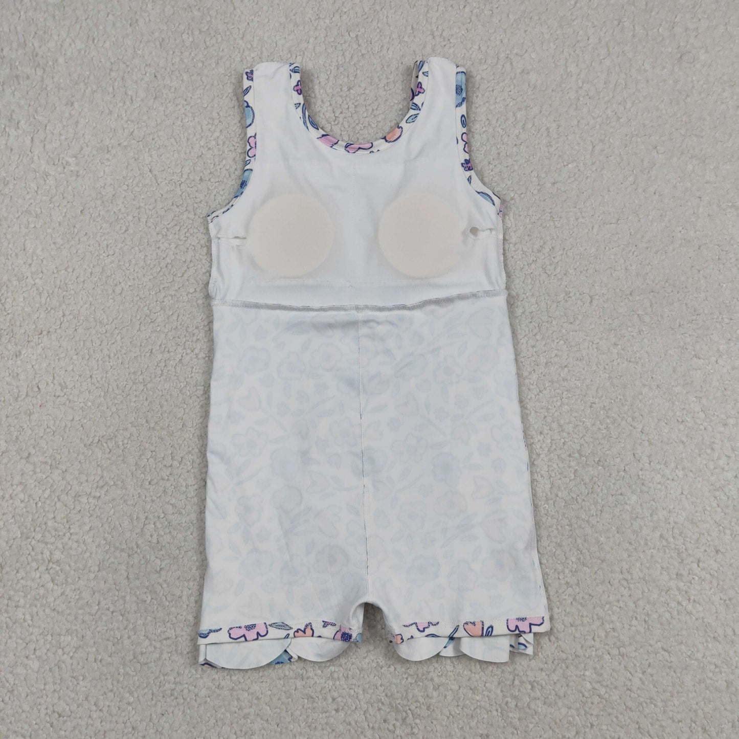 GSD3808 Baby Girls Kids Bows Flower Shorts Scallop Knee Length Dress Yoga Clothes