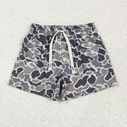 RTS Sibling Baby Boy Adult Swim Trunks Dark Grey Camo Hunting Pocket Shorts Daddy and Me Swimsuit Swimwear