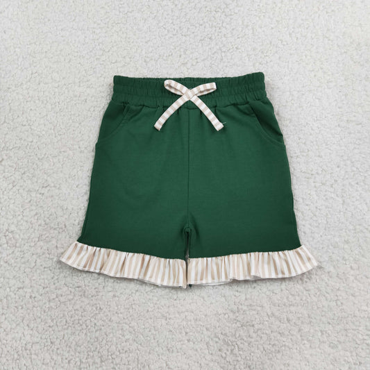 Baby Girls Kids Bows Pockets Ruffle Shorts Bottoms Green Clothes