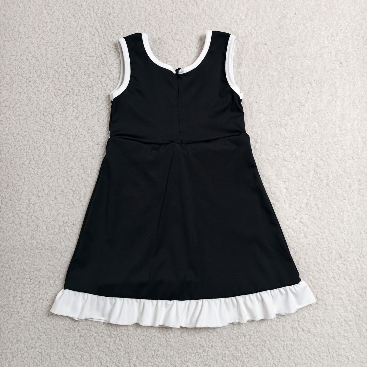 Baby Girls Kids Sleeveless Shorts Scallop Black Dress Yoga Active Clothes